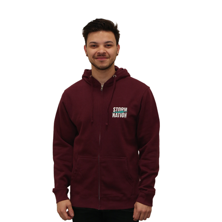 STORM NATION ZIP FULL HOODIE PLUM